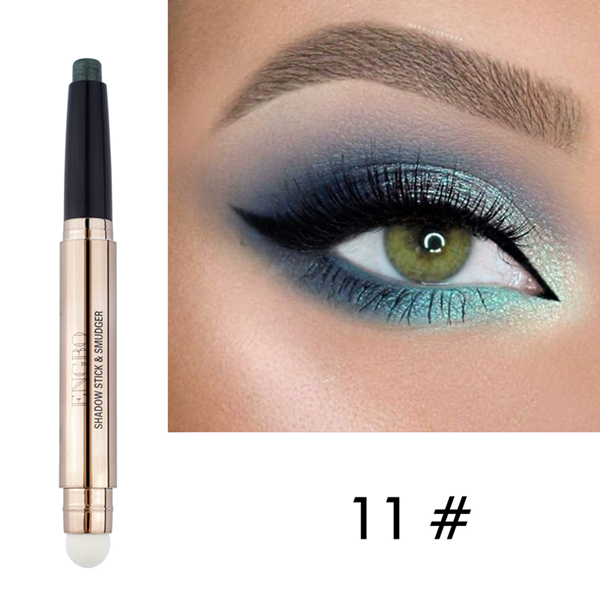 1PC18 Colors Eye Shadow Pencil Double Head Eye Shadow and Brush Pearl Matt Glitter Shimmer Highlighter Eyeliner Makeup Cosmetics