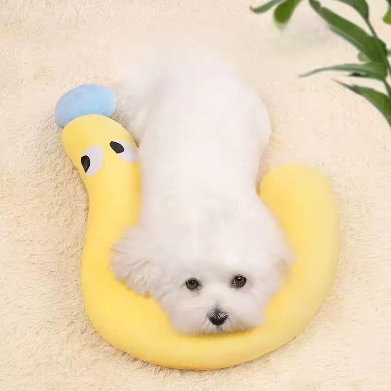1PC   Pet pillow, dog question mark U-shaped pillow, all season universal neck pillow, sleeping cat small pillow, pet supplies