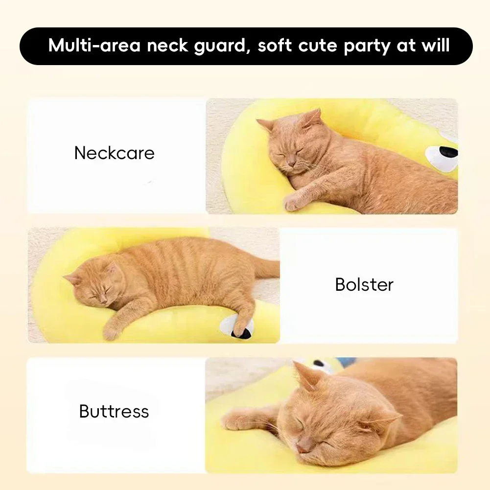 1PC   Pet pillow, dog question mark U-shaped pillow, all season universal neck pillow, sleeping cat small pillow, pet supplies