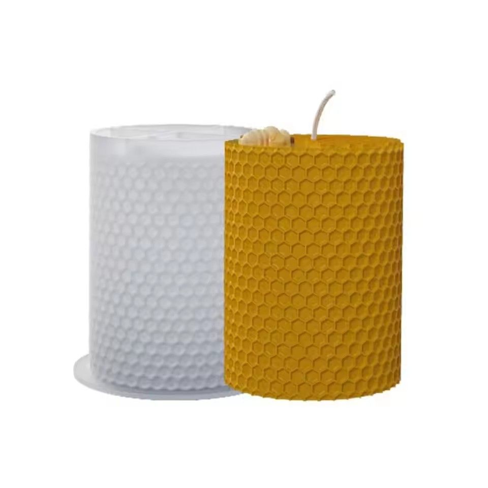1PC 3D Bee Honeycomb Candle Mold DIY Silicone Resin Molds 3D Art Wax Candle Making Mould Silicone Handmade Romantic Candle Molds