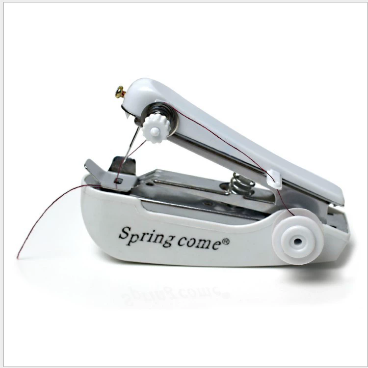 1PC  Household handheld sewing machine, portable outdoor clothing fabric DIY sewing tool, mini manual sewing machine