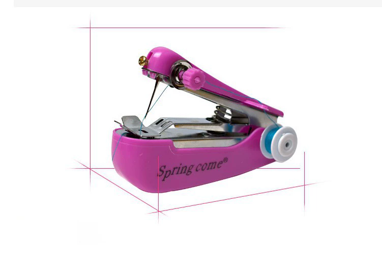 1PC  Household handheld sewing machine, portable outdoor clothing fabric DIY sewing tool, mini manual sewing machine