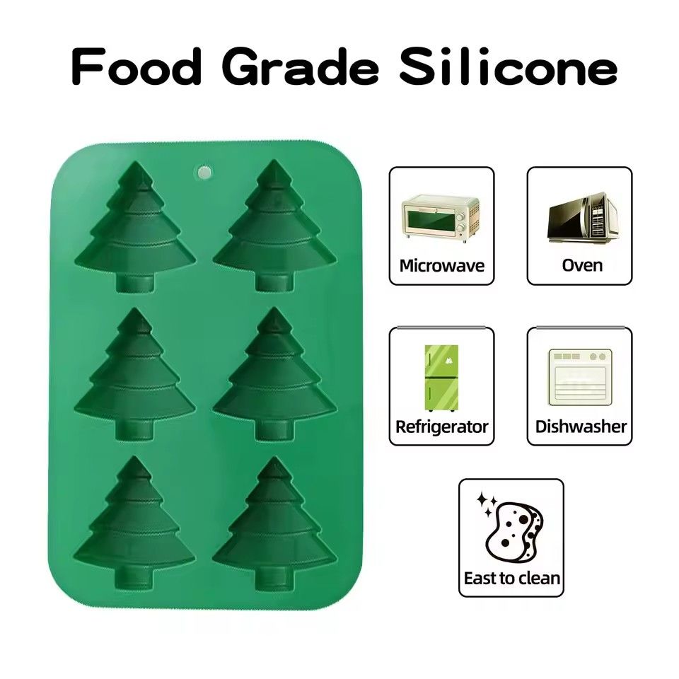 1PCChristmas Chocolate Mold 3D Silicone Candy Gummy Molds for DIY Gummies Jello Ice Cube Jelly Chocolate Candy Cakes Decorations