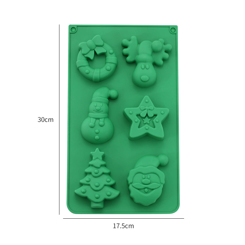 1PCChristmas Chocolate Mold 3D Silicone Candy Gummy Molds for DIY Gummies Jello Ice Cube Jelly Chocolate Candy Cakes Decorations