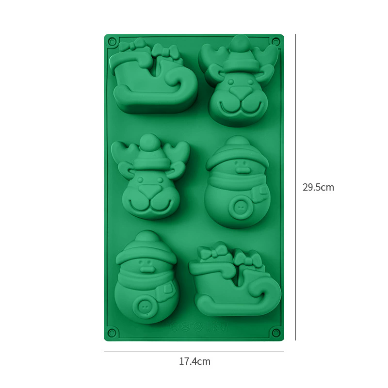 1PCChristmas Chocolate Mold 3D Silicone Candy Gummy Molds for DIY Gummies Jello Ice Cube Jelly Chocolate Candy Cakes Decorations