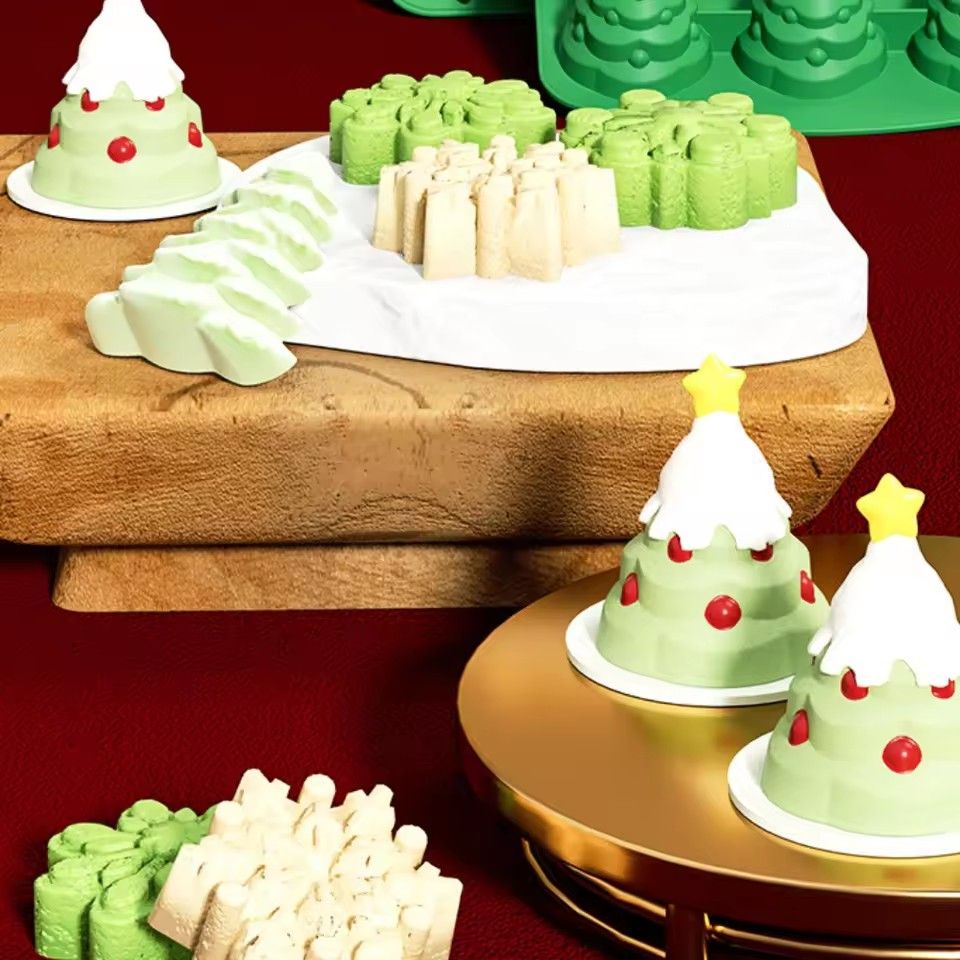 1PCChristmas Chocolate Mold 3D Silicone Candy Gummy Molds for DIY Gummies Jello Ice Cube Jelly Chocolate Candy Cakes Decorations