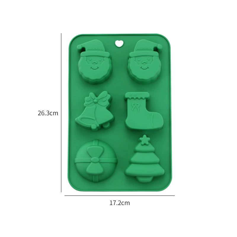 1PCChristmas Chocolate Mold 3D Silicone Candy Gummy Molds for DIY Gummies Jello Ice Cube Jelly Chocolate Candy Cakes Decorations