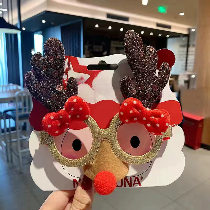 1PC Christmas Glasses Decoration Festival Eyewear Santa Snowflake Reindeer Design Party Costume Accessory Props 2025 Navida