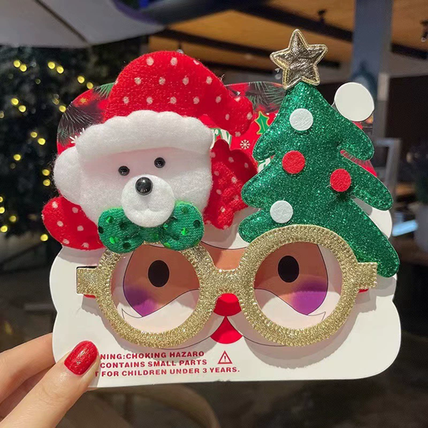 1PC Christmas Glasses Decoration Festival Eyewear Santa Snowflake Reindeer Design Party Costume Accessory Props 2025 Navida