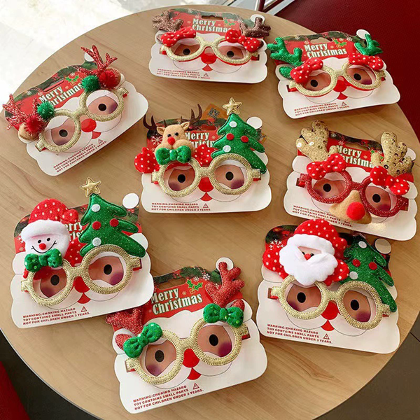 1PC Christmas Glasses Decoration Festival Eyewear Santa Snowflake Reindeer Design Party Costume Accessory Props 2025 Navida