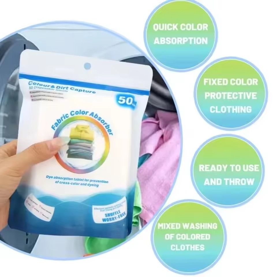50PCS washing machine color absorbing film, anti staining washing film, anti fouling washing film