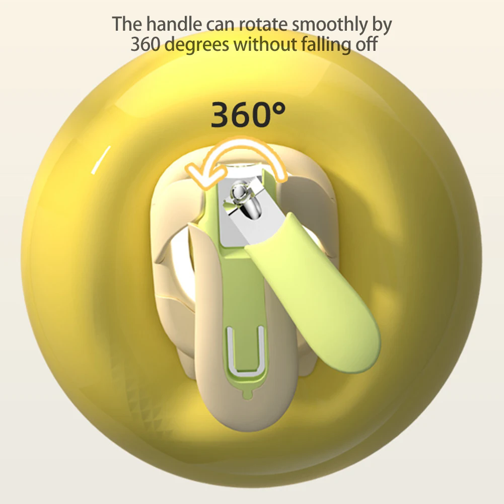 1PC Baby luminous nail clipper, stainless steel nail clipper, waterproof strap, magnifying glass, LED light nail clipper