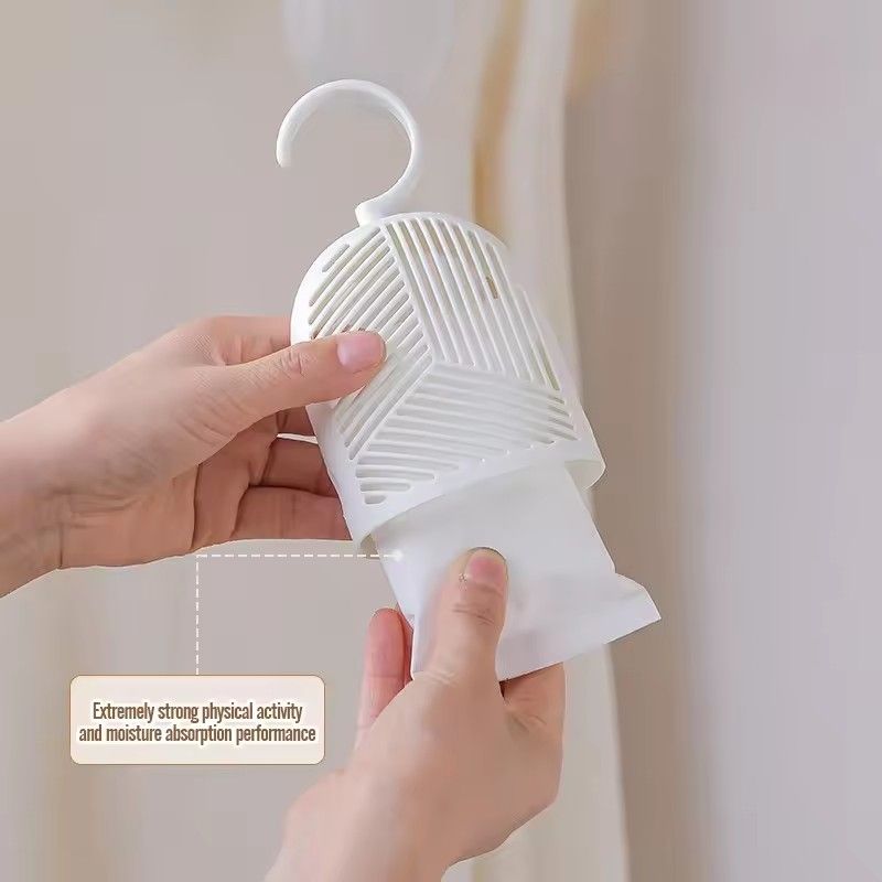 1PC Reusable Hanging Dehumidifier Water Collector Hook Moisture Absorbers Dehumidifier Packs Anti-Mold for Home Kitchen Bathroom
