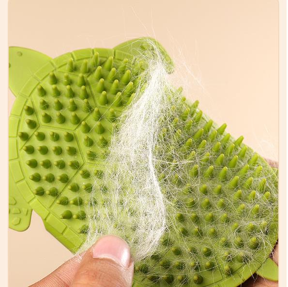 1PC Cat Brush Comb Cat Toy Kitten Grooming Self Cleaning Wall Corner Scratcher Cats Massage Silicone Comb Brush Cat Accessories