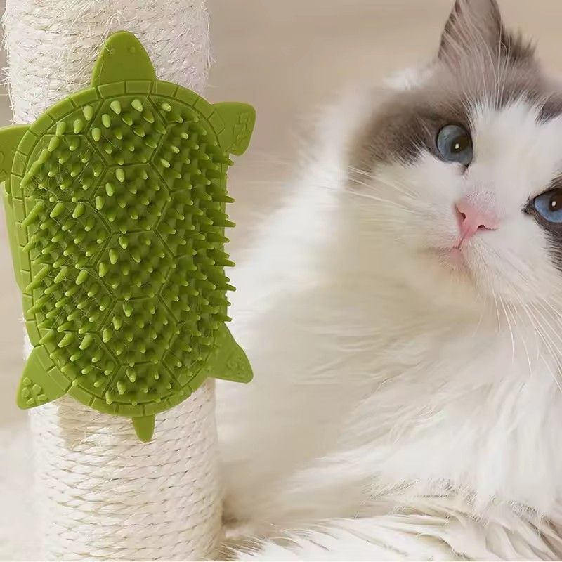 1PC Cat Brush Comb Cat Toy Kitten Grooming Self Cleaning Wall Corner Scratcher Cats Massage Silicone Comb Brush Cat Accessories