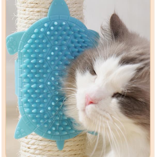 1PC Cat Brush Comb Cat Toy Kitten Grooming Self Cleaning Wall Corner Scratcher Cats Massage Silicone Comb Brush Cat Accessories