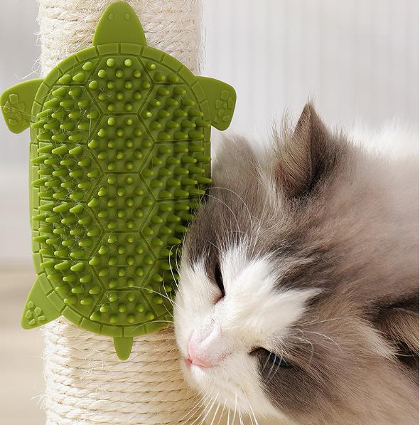 1PC Cat Brush Comb Cat Toy Kitten Grooming Self Cleaning Wall Corner Scratcher Cats Massage Silicone Comb Brush Cat Accessories