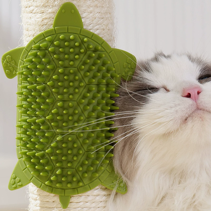 1PC Cat Brush Comb Cat Toy Kitten Grooming Self Cleaning Wall Corner Scratcher Cats Massage Silicone Comb Brush Cat Accessories