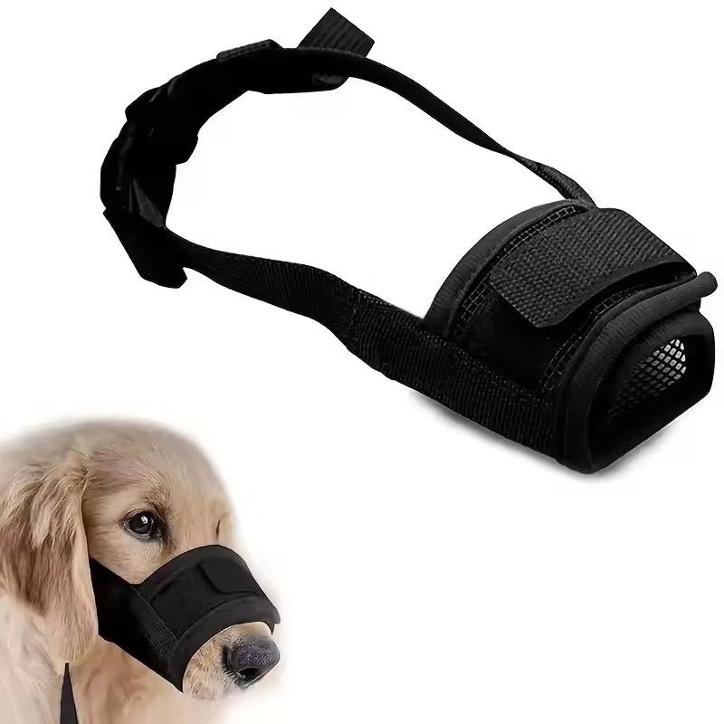 1PC Adjustable Dog Muzzle Breathable Dog Mouth Cover Muzzle Collar Anti Barking Pet Mouth Muzzles for Dogs Dog Accessories