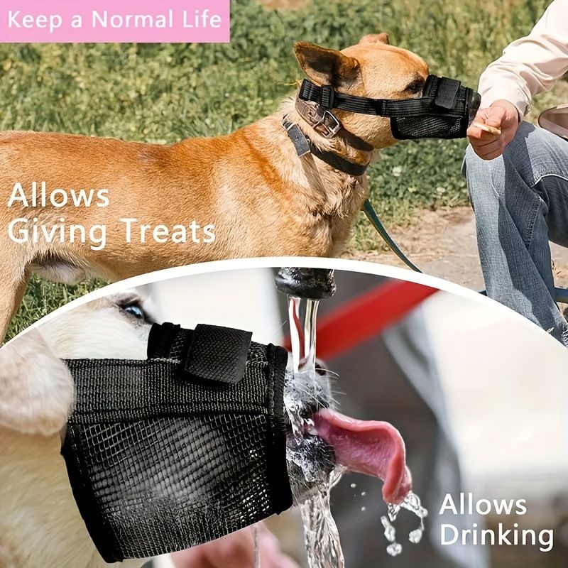 1PC Adjustable Dog Muzzle Breathable Dog Mouth Cover Muzzle Collar Anti Barking Pet Mouth Muzzles for Dogs Dog Accessories