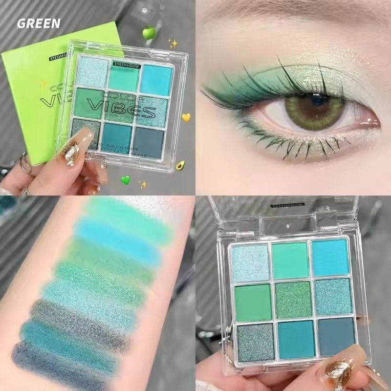1PC  9 Colors Glitter Eyeshadow Palette  Violet Shimmer Pearlescent Matte Acrylic Eye Shadows Palette Waterproof Eye Make Up view 2