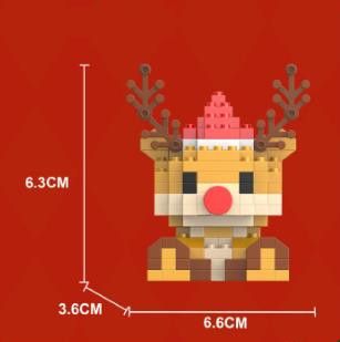 1PCChristmas Gifts Micro Building Block Series Santa Claus Reindeer Puzzle Assembling Bricks Table Decoration Toys Children Kids