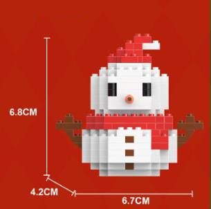 1PCChristmas Gifts Micro Building Block Series Santa Claus Reindeer Puzzle Assembling Bricks Table Decoration Toys Children Kids