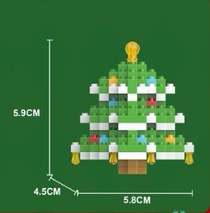 1PCChristmas Gifts Micro Building Block Series Santa Claus Reindeer Puzzle Assembling Bricks Table Decoration Toys Children Kids