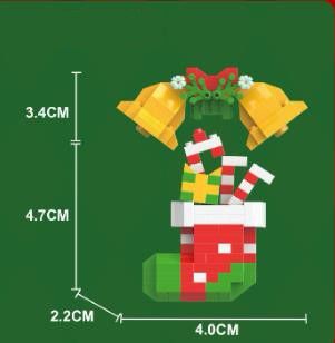 1PCChristmas Gifts Micro Building Block Series Santa Claus Reindeer Puzzle Assembling Bricks Table Decoration Toys Children Kids