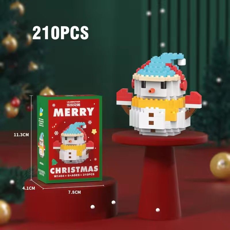 1PCChristmas Gifts Micro Building Block Series Santa Claus Reindeer Puzzle Assembling Bricks Table Decoration Toys Children Kids
