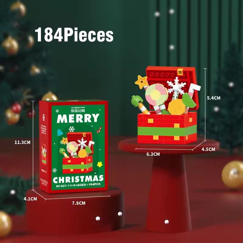 1PCChristmas Gifts Micro Building Block Series Santa Claus Reindeer Puzzle Assembling Bricks Table Decoration Toys Children Kids