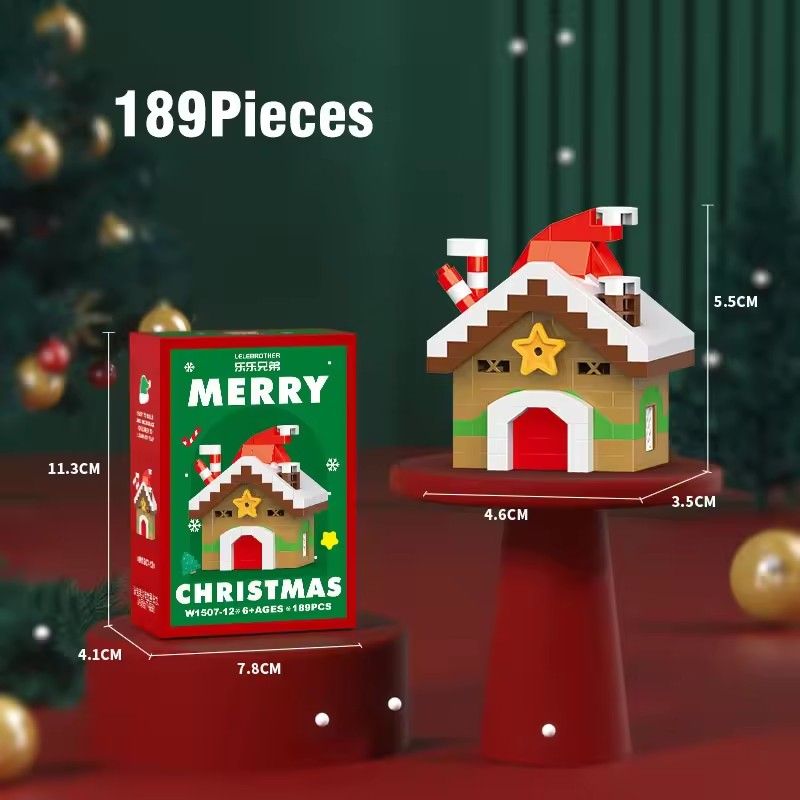 1PCChristmas Gifts Micro Building Block Series Santa Claus Reindeer Puzzle Assembling Bricks Table Decoration Toys Children Kids