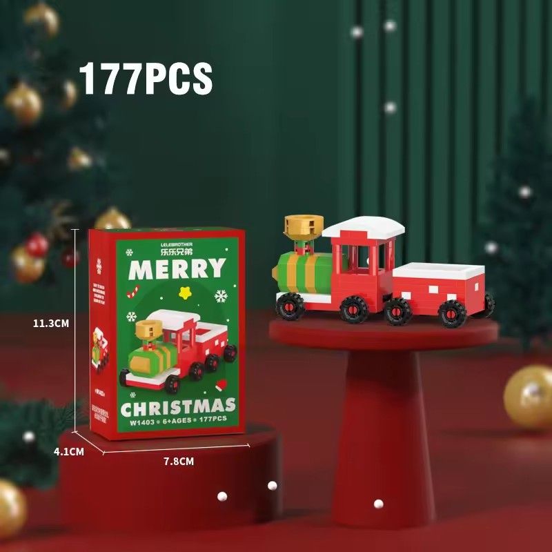 1PCChristmas Gifts Micro Building Block Series Santa Claus Reindeer Puzzle Assembling Bricks Table Decoration Toys Children Kids