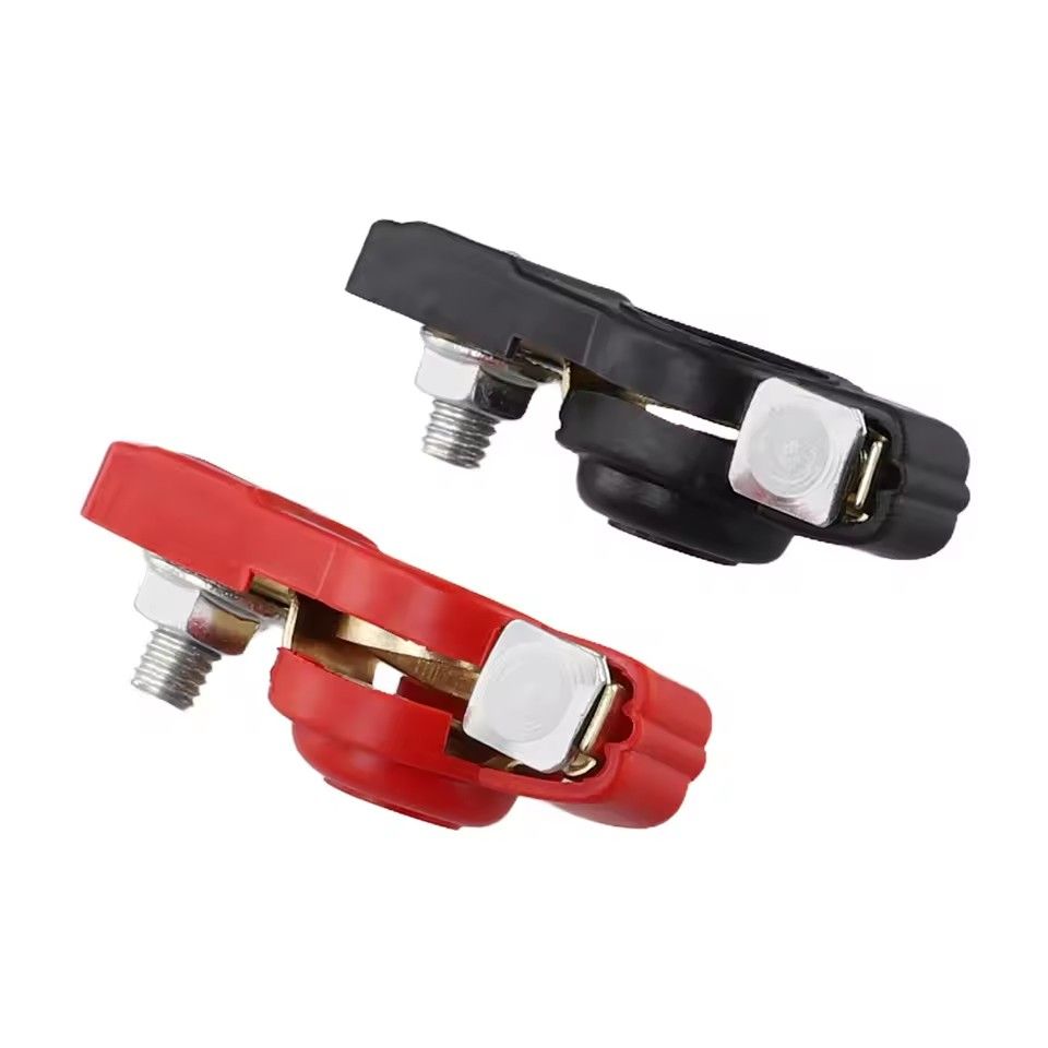 2Pcs Car Battery Terminal Wire Cable Clamp Top Quick Post Terminal Positive & Negative Electric Connector Clamps Auto Accessorie C-678