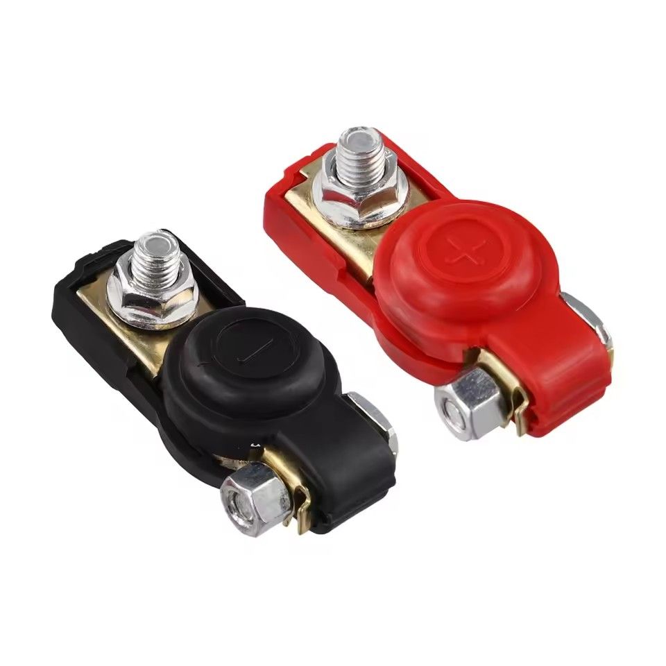 2Pcs Car Battery Terminal Wire Cable Clamp Top Quick Post Terminal Positive & Negative Electric Connector Clamps Auto Accessorie C-678