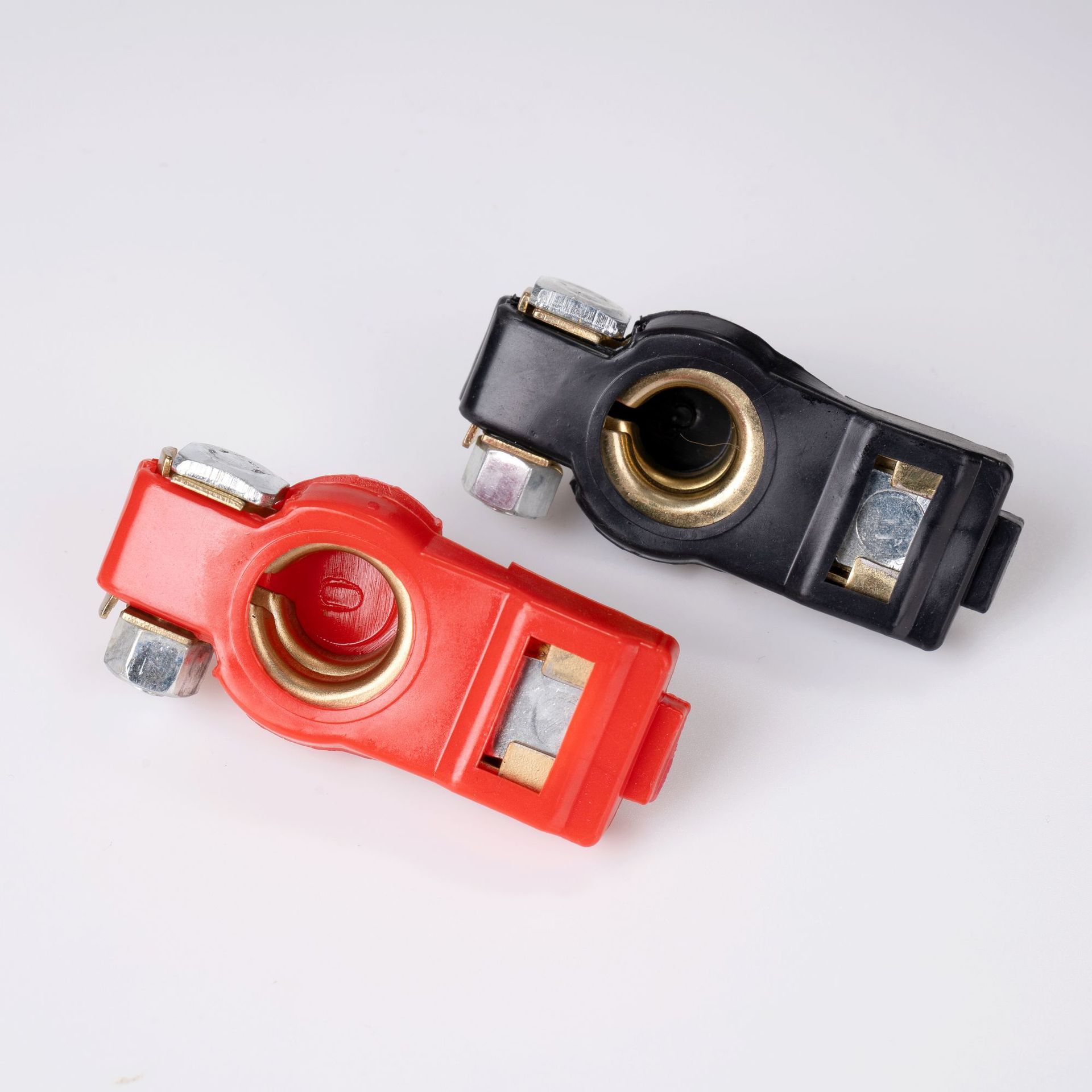 2Pcs Car Battery Terminal Wire Cable Clamp Top Quick Post Terminal Positive & Negative Electric Connector Clamps Auto Accessorie C-678