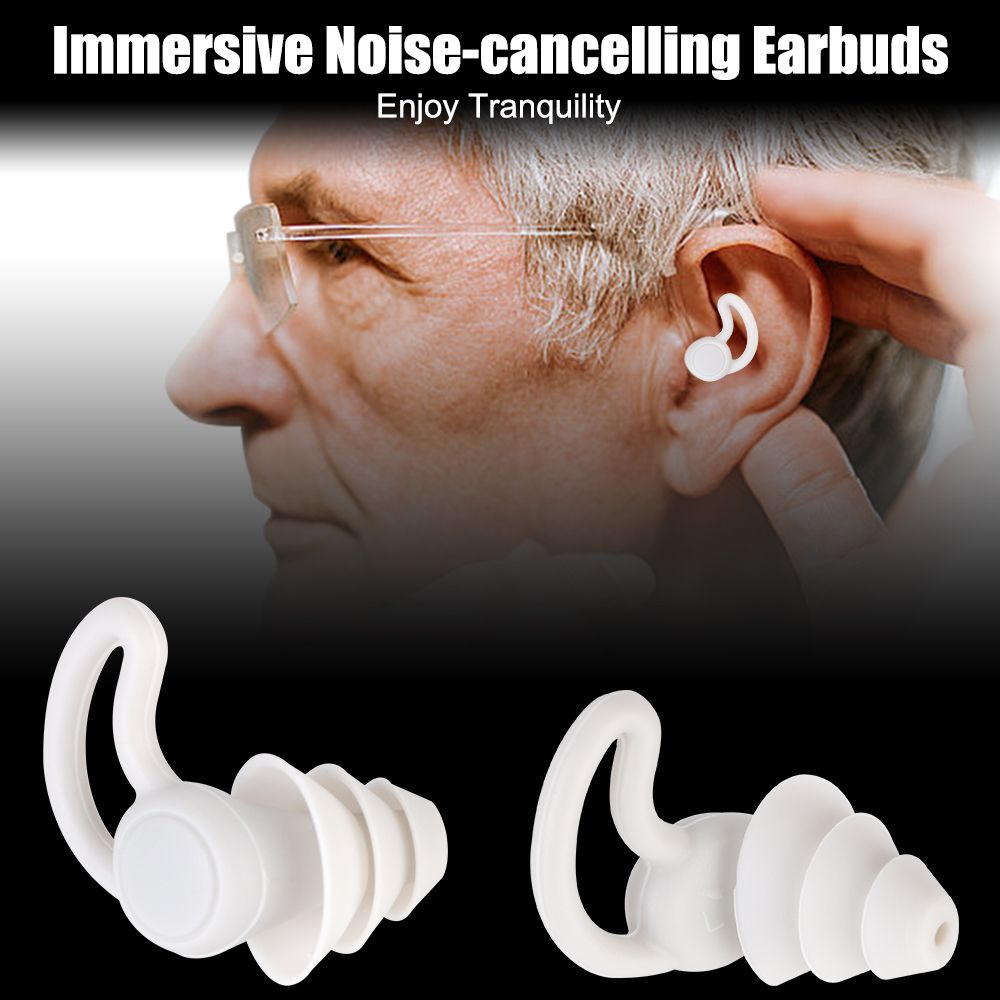1Pair  Ear Plugs for Sleeping Noise Cancelling Reusable Soft Silicone Earplugs for Sleeping Studying Traveling Earing Protection