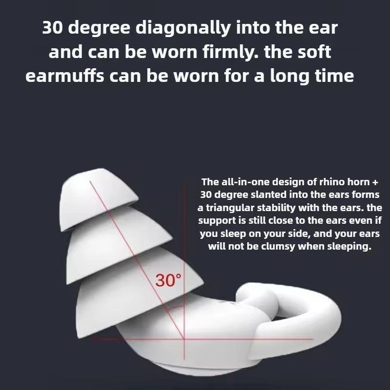 1Pair  Ear Plugs for Sleeping Noise Cancelling Reusable Soft Silicone Earplugs for Sleeping Studying Traveling Earing Protection