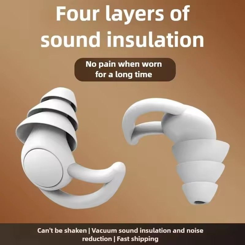 1Pair  Ear Plugs for Sleeping Noise Cancelling Reusable Soft Silicone Earplugs for Sleeping Studying Traveling Earing Protection