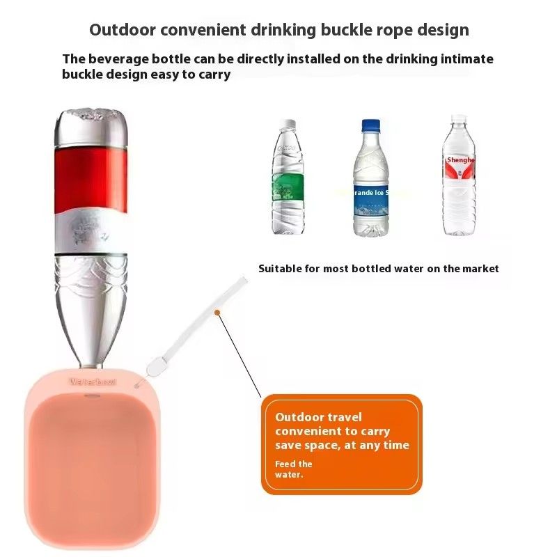 1PC  Dog Travel Water Bottle Portable Pet Dog Water Bottle Drinking Water Feeder for DogCat Outdoor Water Bowl Bottle Pet Supplies