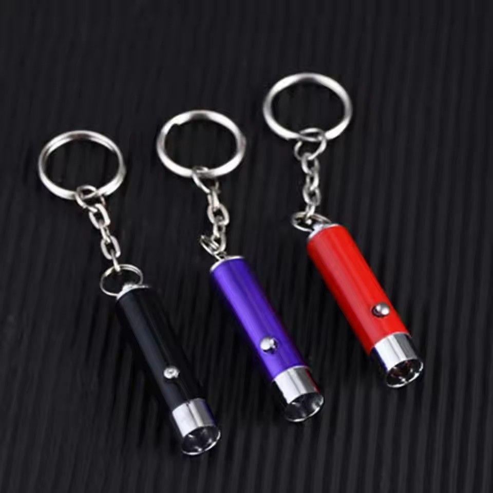 1PC Micro LED Flashlight Keychain Torch Outdoor Camping Emergency Light for Marker Checker Detection Anti-fake UV Light Key Ring