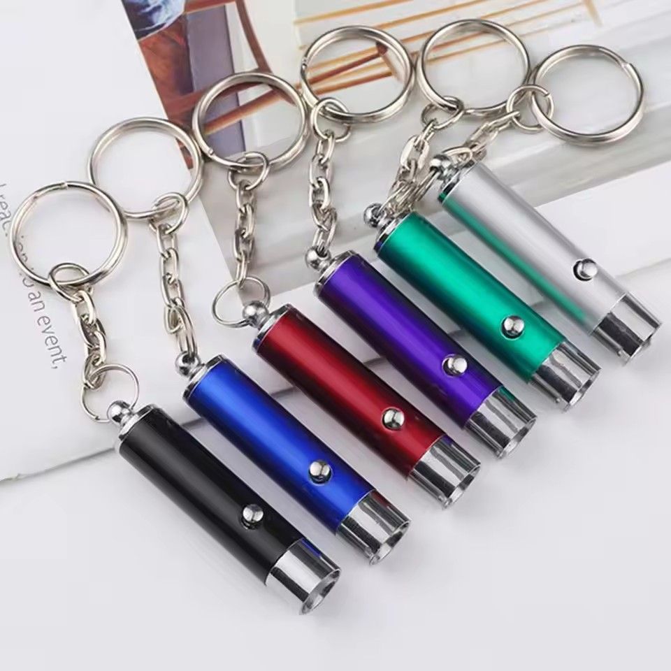 1PC Micro LED Flashlight Keychain Torch Outdoor Camping Emergency Light for Marker Checker Detection Anti-fake UV Light Key Ring