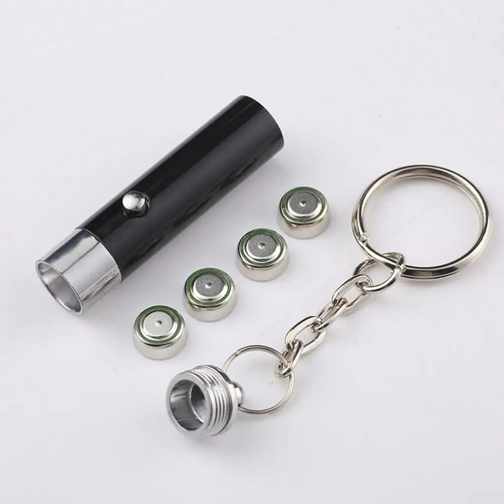 1PC Micro LED Flashlight Keychain Torch Outdoor Camping Emergency Light for Marker Checker Detection Anti-fake UV Light Key Ring
