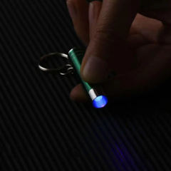 1PC Micro LED Flashlight Keychain Torch Outdoor Camping Emergency Light for Marker Checker Detection Anti-fake UV Light Key Ring