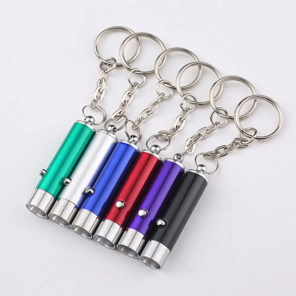 1PC Micro LED Flashlight Keychain Torch Outdoor Camping Emergency Light for Marker Checker Detection Anti-fake UV Light Key Ring