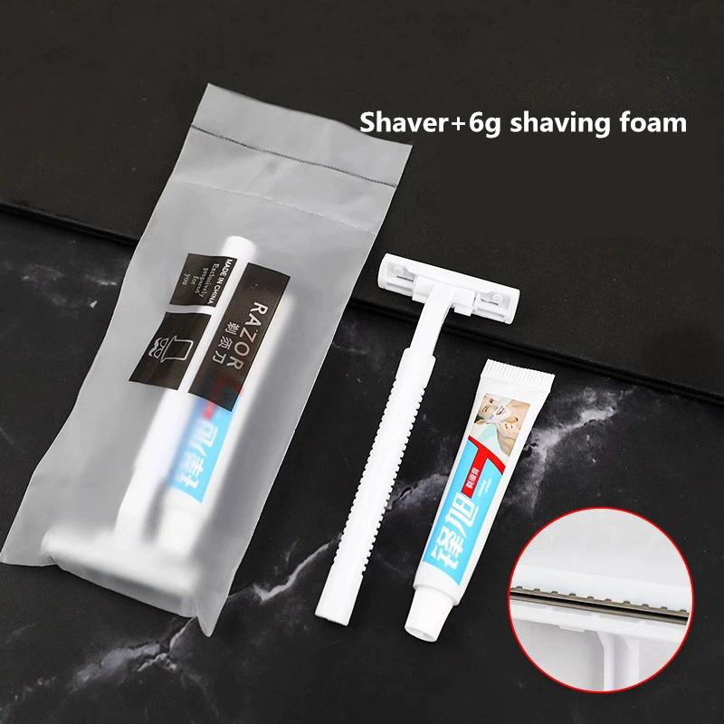 5PCS   Disposable Whiskers Shaving Shavers Body Trimmer Stainless 2 Layers Blade Razors for Men Women Hotel