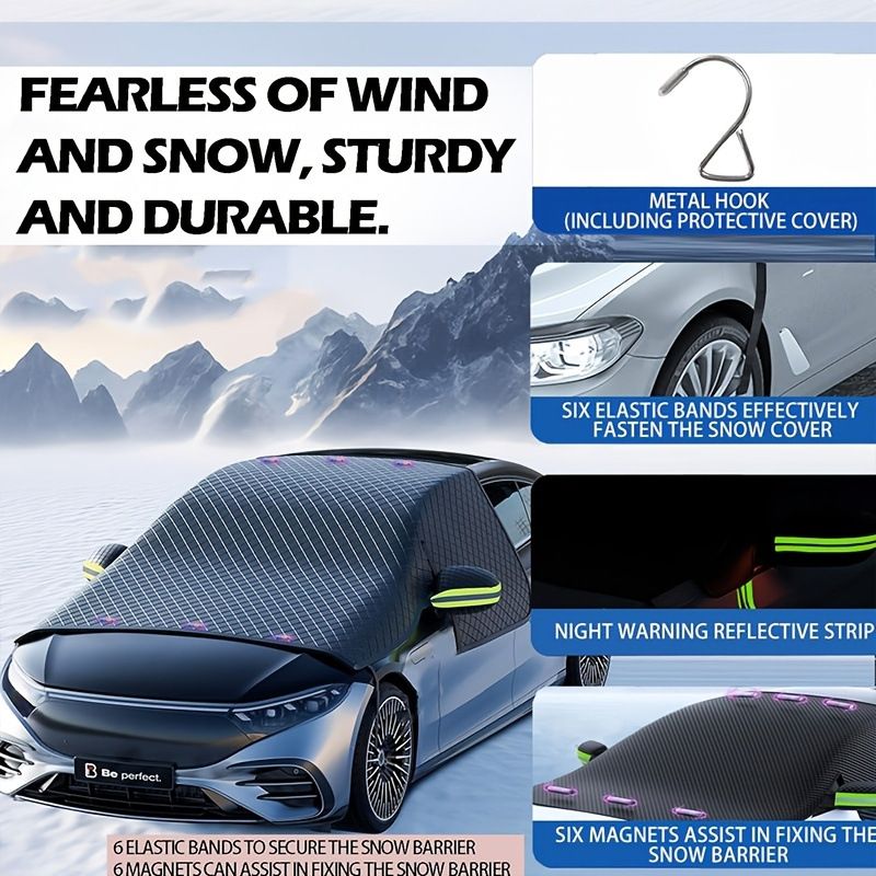 1PCCar Windshield Snow Sun Shade Waterproof Protector Front Windscreen Cover Summer and Winter Dual-purpose Sunshade Snow Shiled