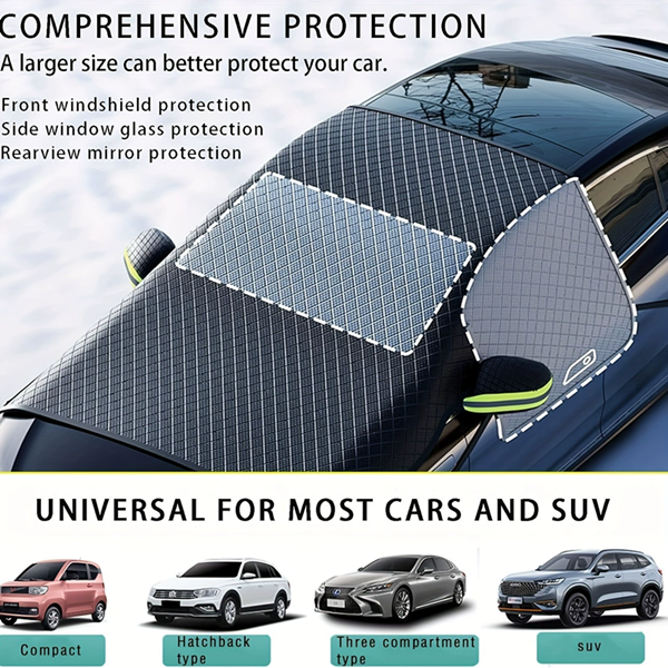 1PCCar Windshield Snow Sun Shade Waterproof Protector Front Windscreen Cover Summer and Winter Dual-purpose Sunshade Snow Shiled