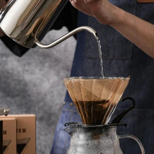 100Pcs Coffee Filter Paper Hand-brewed Coffee Special Conical Wood Pulp Portable Pull-out Drip Filter Paper Household Cafe Tools