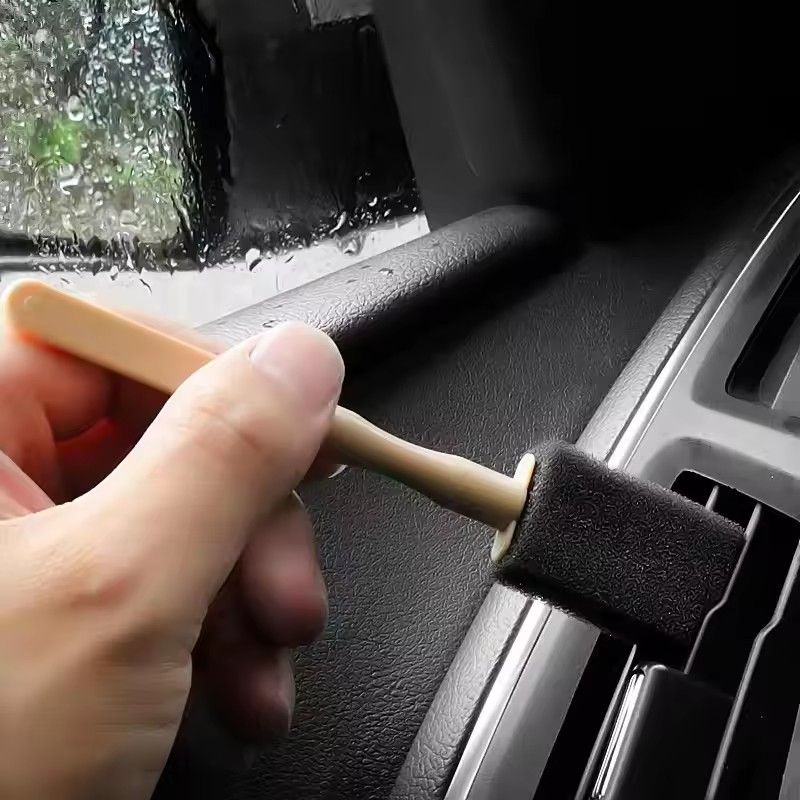 5Pcs Car AirOutletSpongeCleaning Brush Interior Detailing Dust Removal Brushes Conditioner Grille Cleaner Brush Auto Accessories